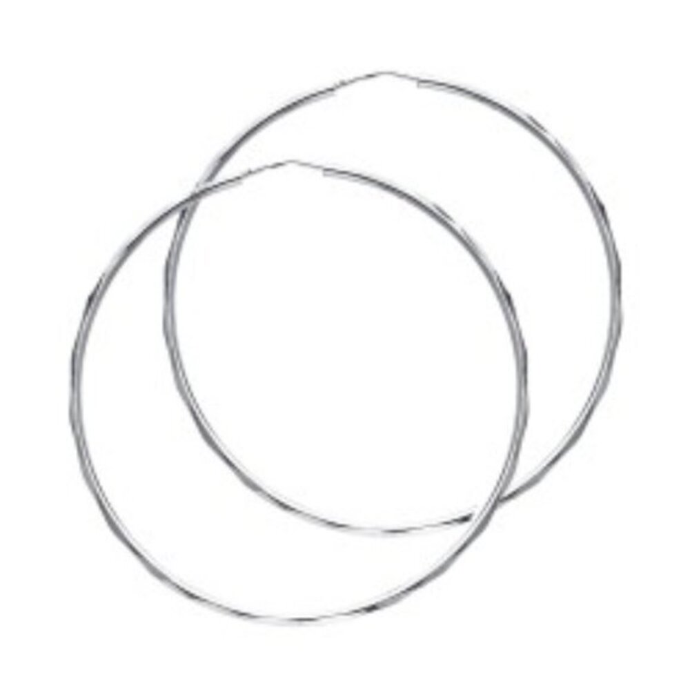 14k Solid White or yellow Gold Hoop Earrings